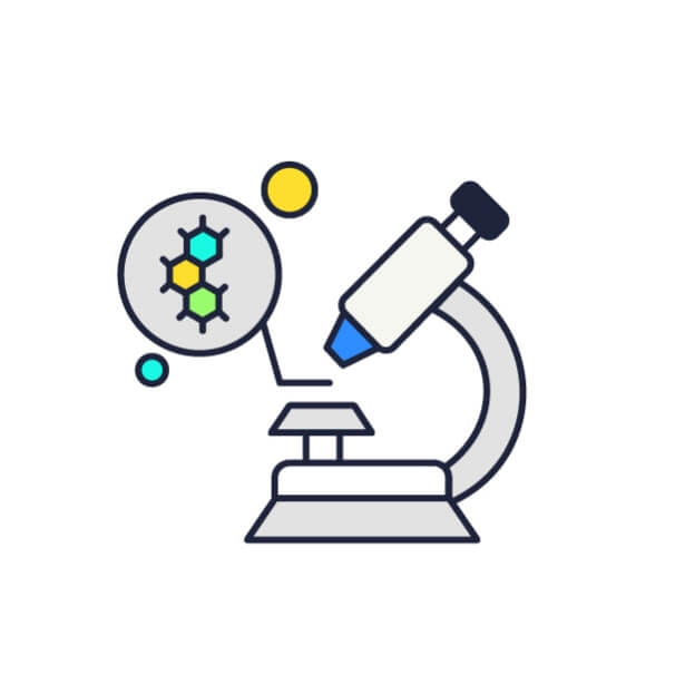 Icon representing a microscope